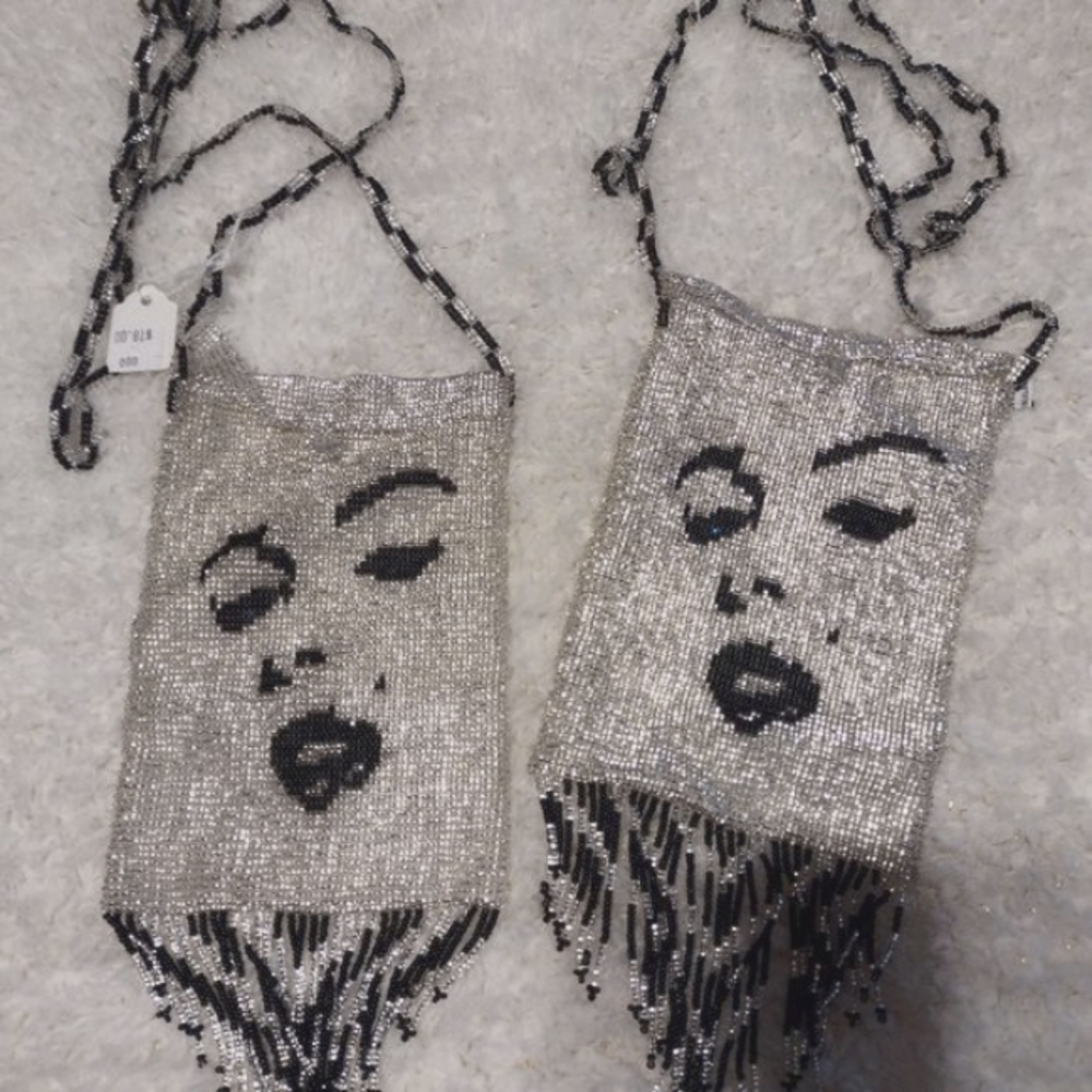 Beaded Marilyn Monroe crossbody bag